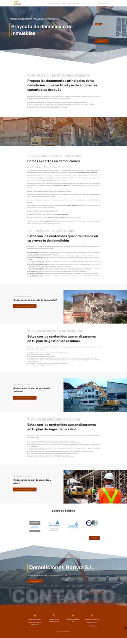 Diseño web y logo para empresa de demoliciones 04