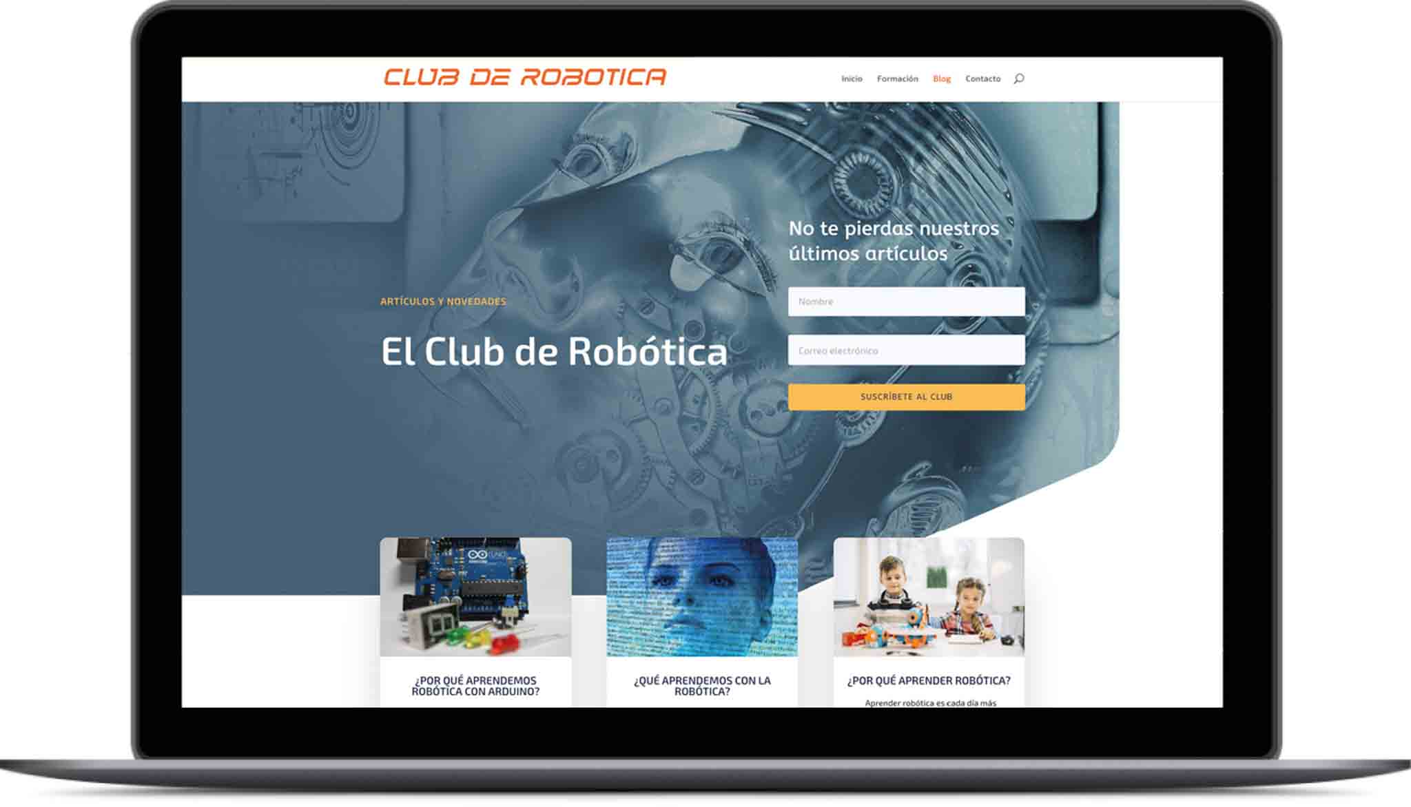 Diseño web para El Club de Robótica